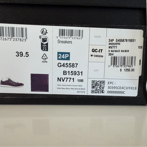 CHANEL Women’s Black, Navy, and White Sneakers - Picture 3 of 9